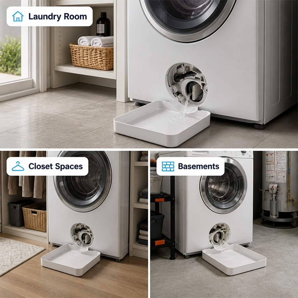 DripDock™ Washer Drain Pan — Catch Laundry Leaks