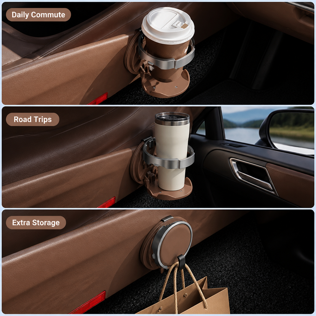 CupDock™ — Car Cup Holder Organizer