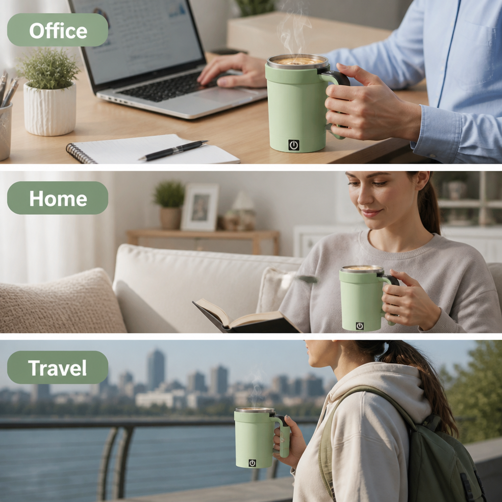 SwirlSip™ Self-Stirring Mug — Mix Drinks Hands-Free