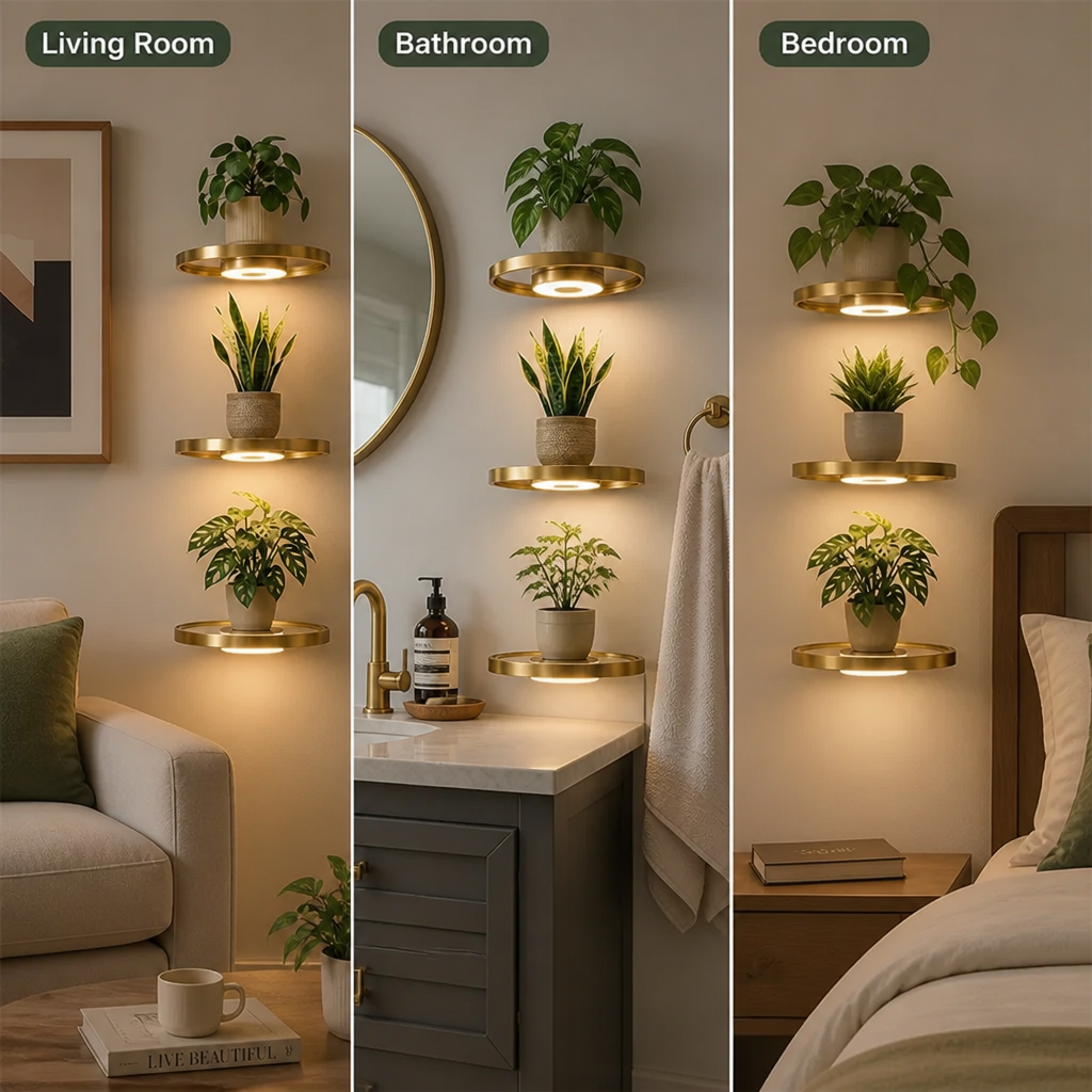 GlowNest™ - Floating LED Plant Shelf
