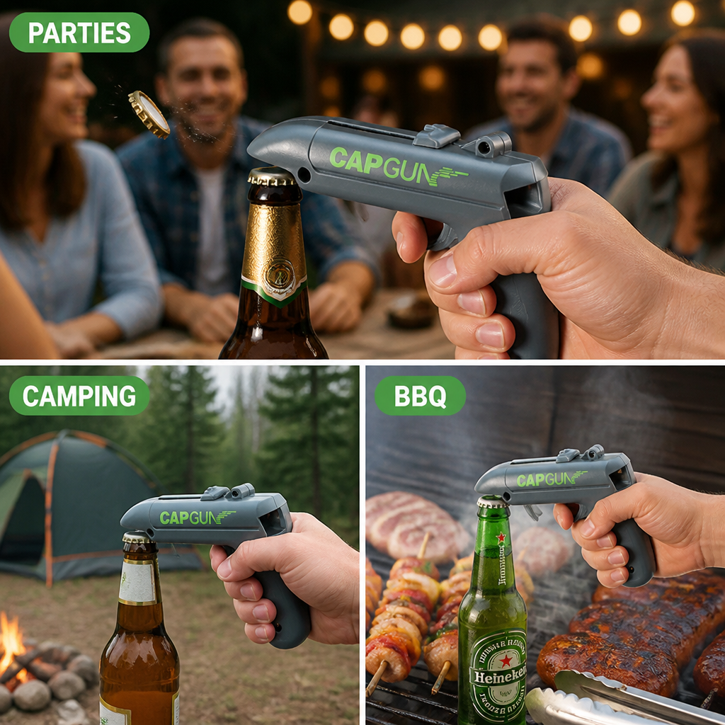 CapBlaster™ — One-Hand Bottle Opener