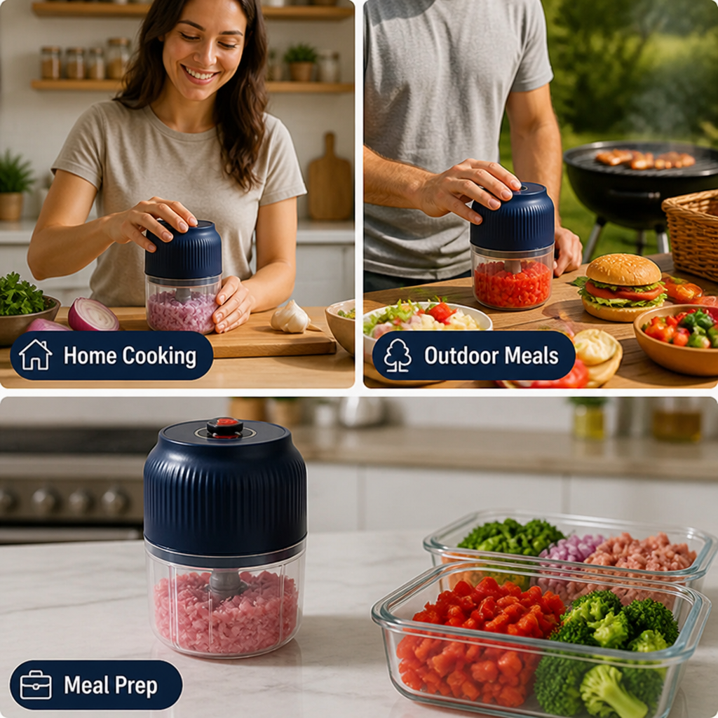 MinceMate™ Cordless Mini Food Chopper — Quick Garlic & Veggie Prep
