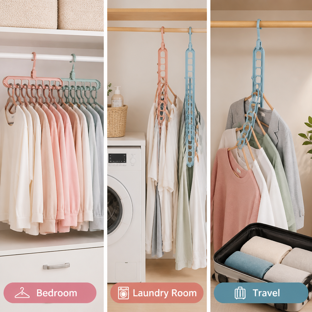 HangStack™ 9-Hole Hanger Organizers — Space-Saving Closet