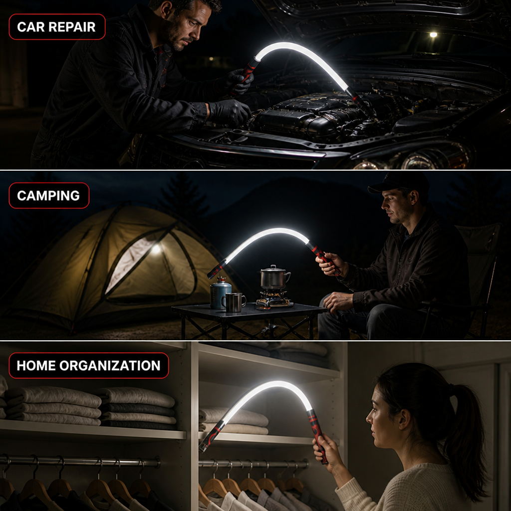 BendGlow™ Flexible Rechargeable LED Work Light — Bend It Anywhere