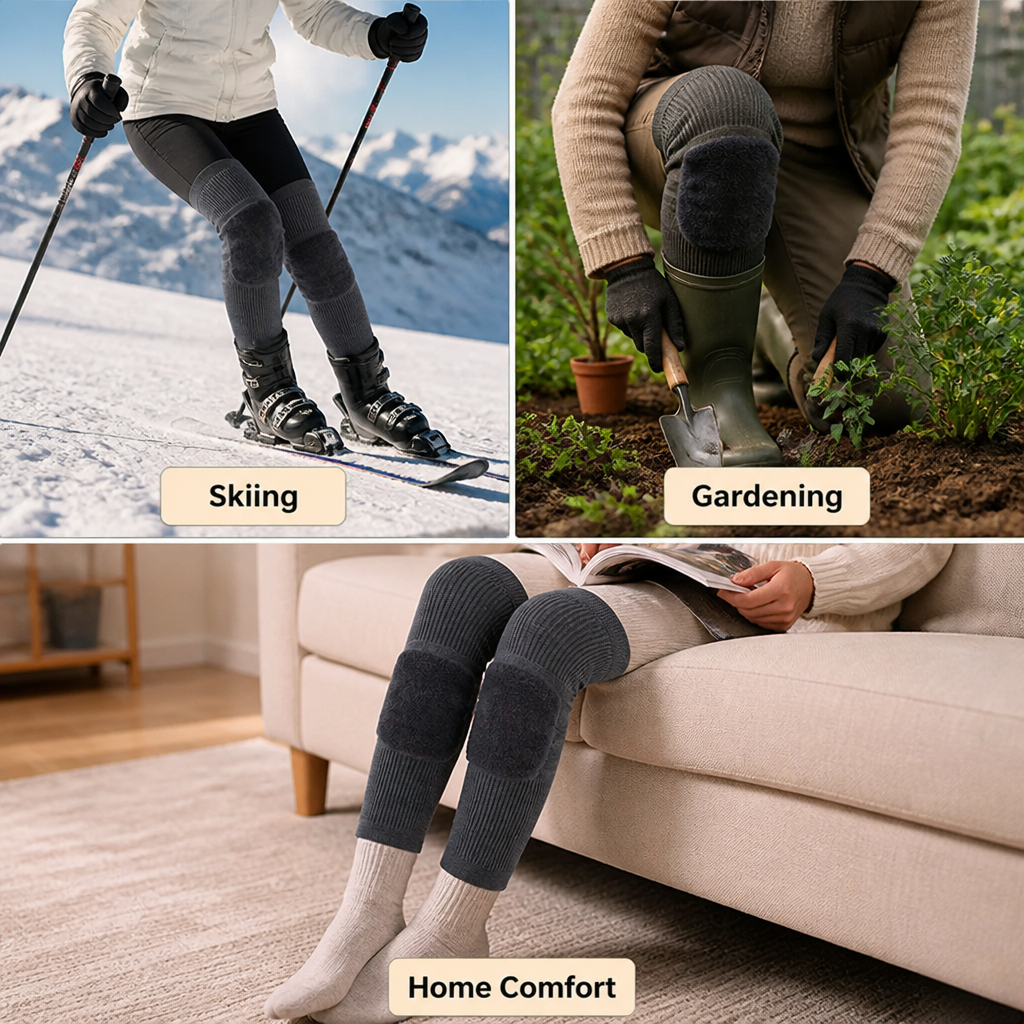 KneeHearth™ Plush Knee Warmers — Cozy All-Day Warmth
