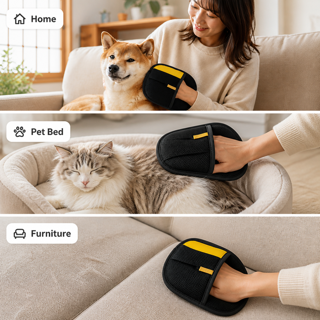 FurGlide™ Pet Grooming Glove — Gentle Shedding Care
