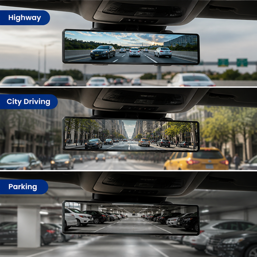 Panoriva™ Wide-Angle Rearview Mirror — See More of the Road