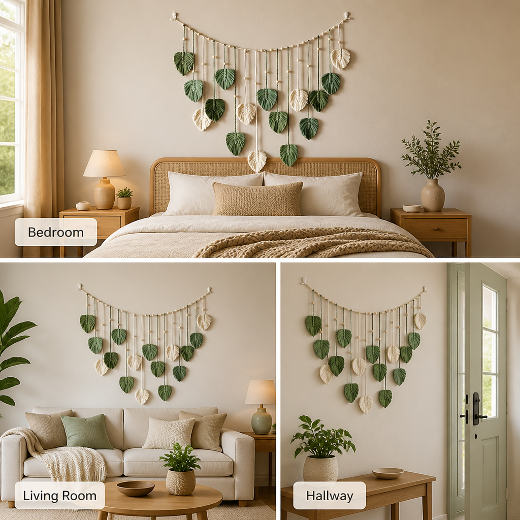 LeafTassel™ — Boho Leaf Wall Hanging