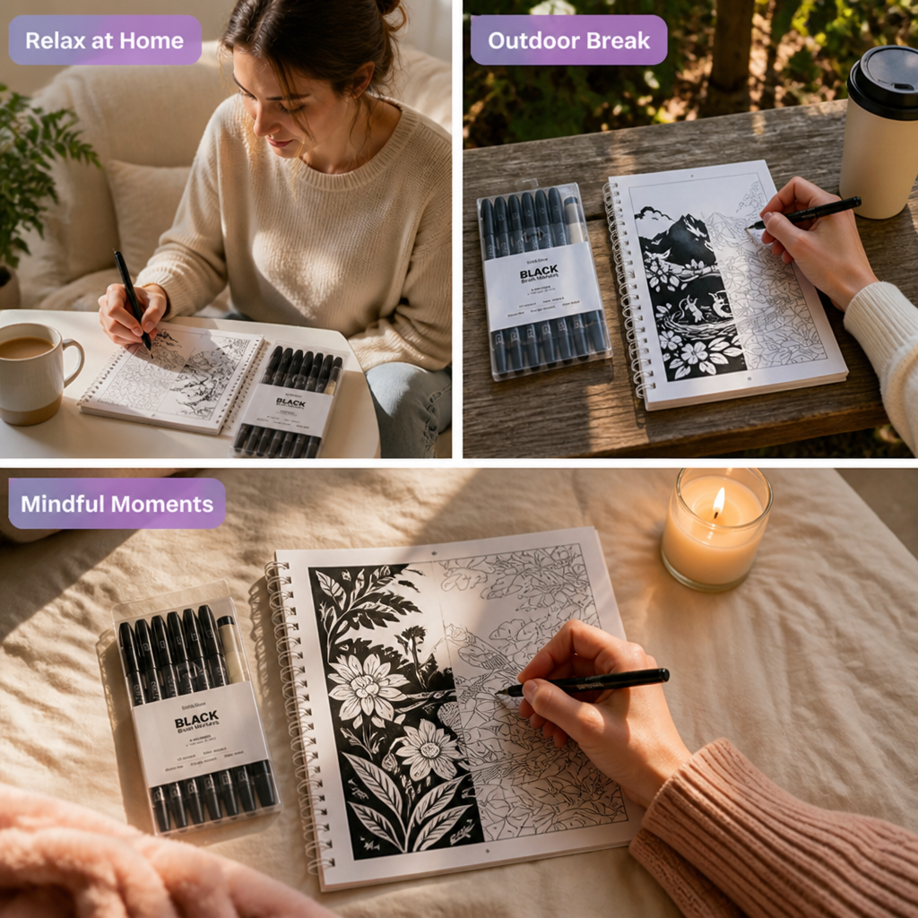ArtBloom™ — One-Color Drawing Book