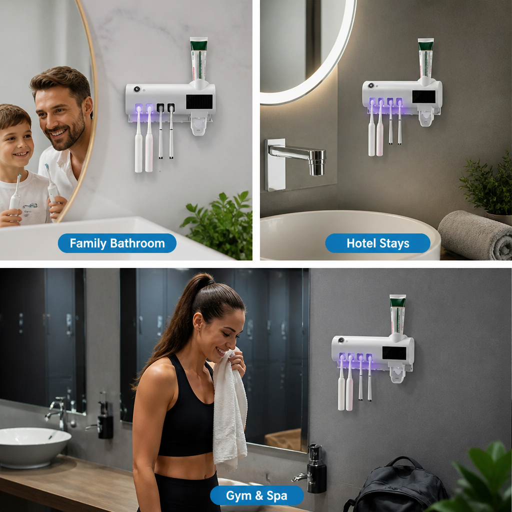 BrushVault™ — Wall-Mounted Toothbrush Storage