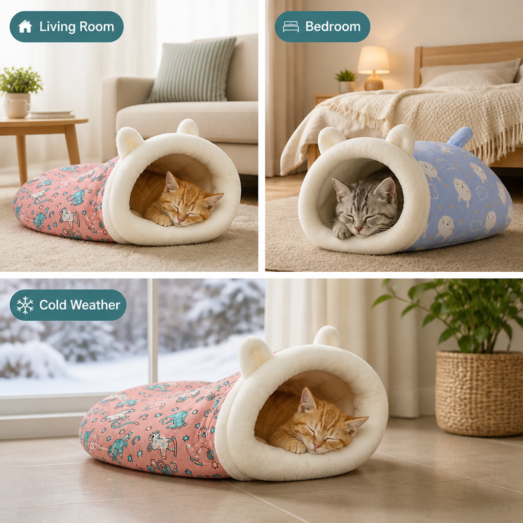 BurrowBuddy™ Cozy Pet Sleeping Bag