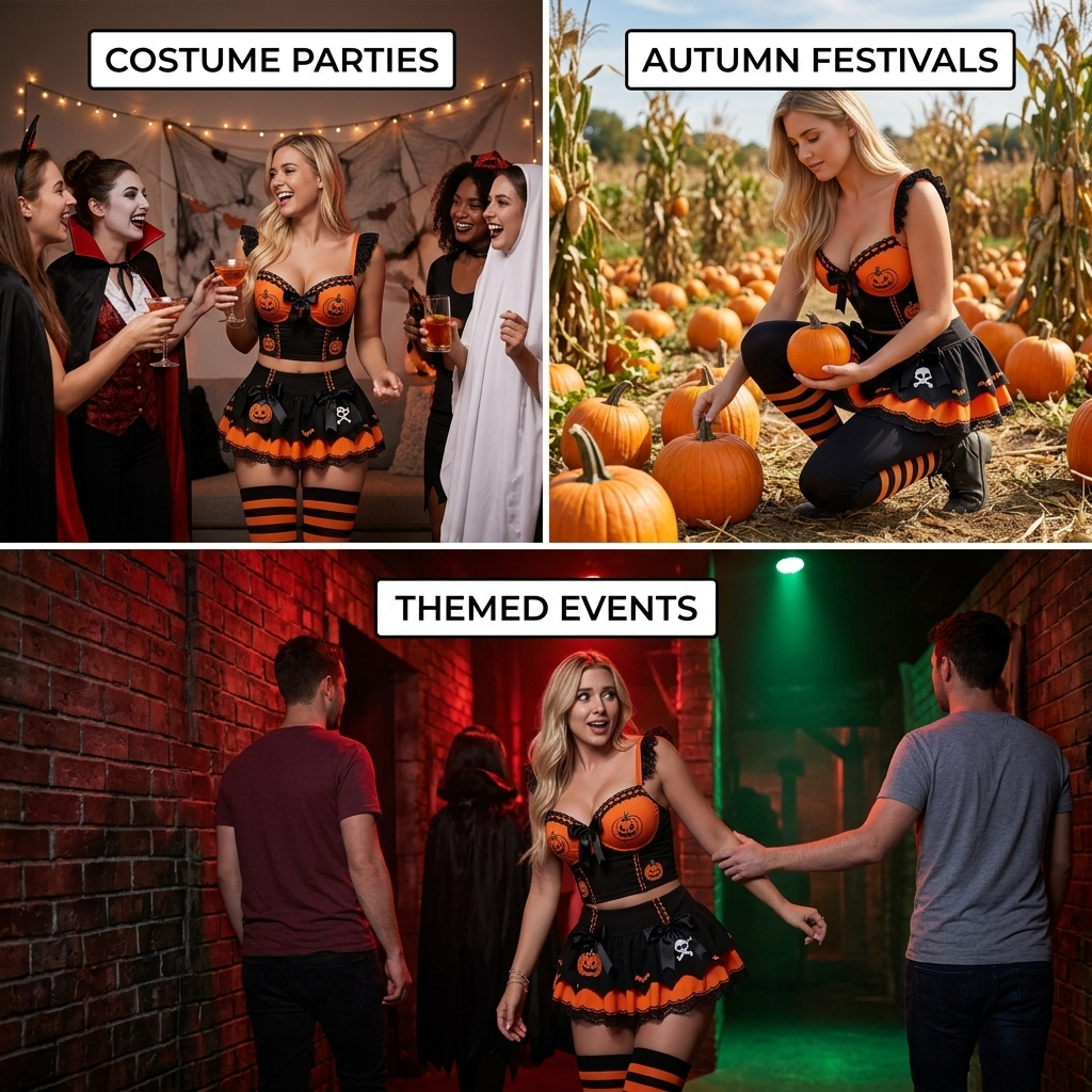 CovenGlow™ Pumpkin Witch Costume Set — Ready For Halloween Night