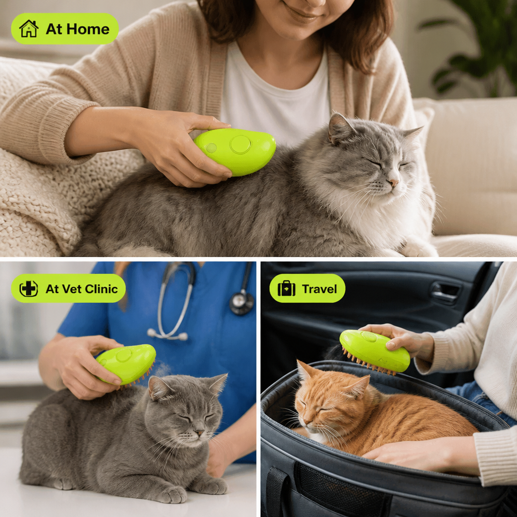 PurrGroom™ — Soft Massage Pet Brush