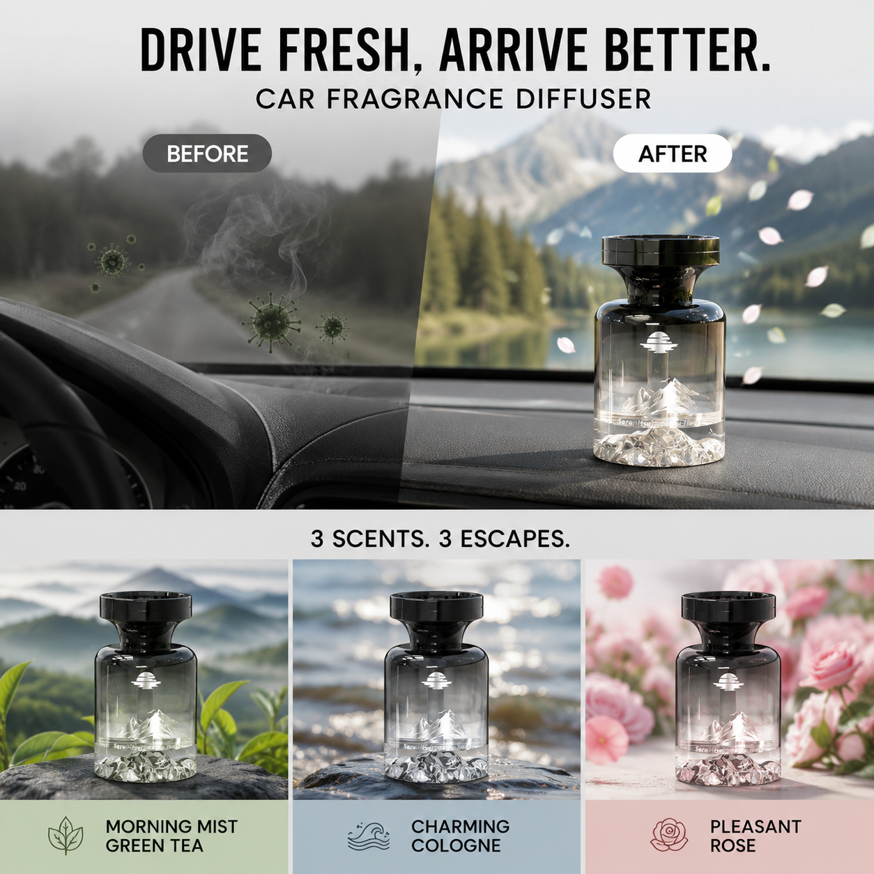 AuraBloom™ — Escape to Pure, Lasting Freshness Every Time You Drive