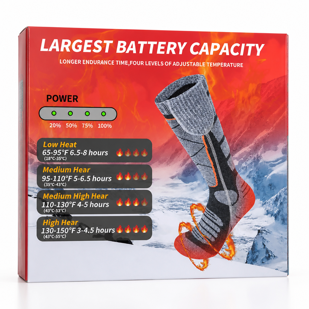 ToastToes™ Rechargeable Heated Socks — Warm Feet In Winter