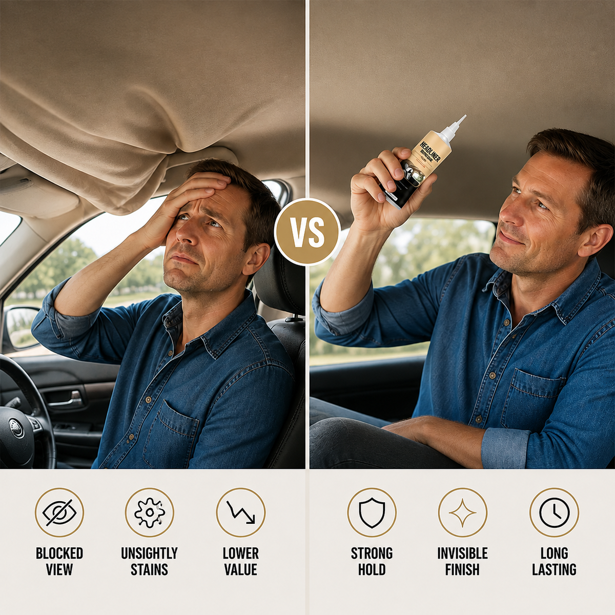 RoofRestore™ - Interior Car Ceiling Repair Kit