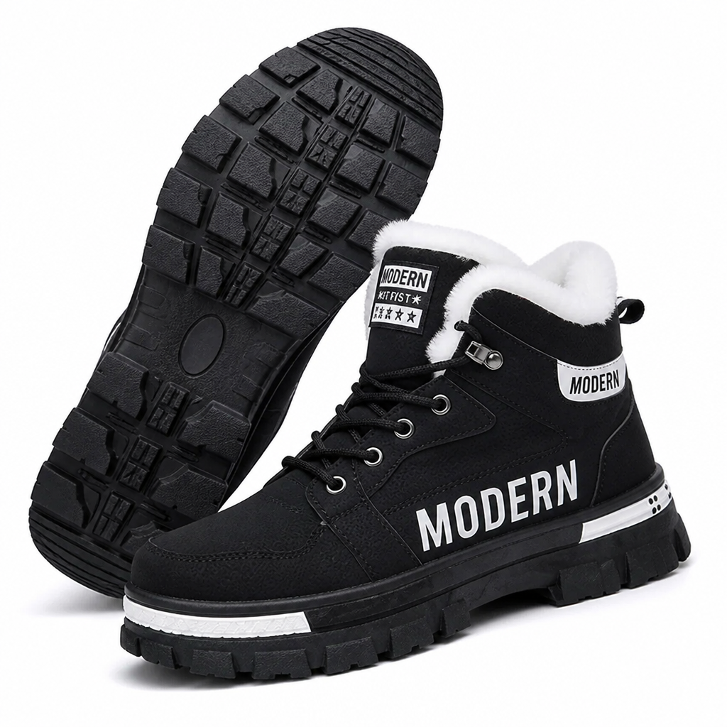 FrostTrek™ Men's Fur-Lined Winter Boots — Waterproof, Slip-Resistant Warmth