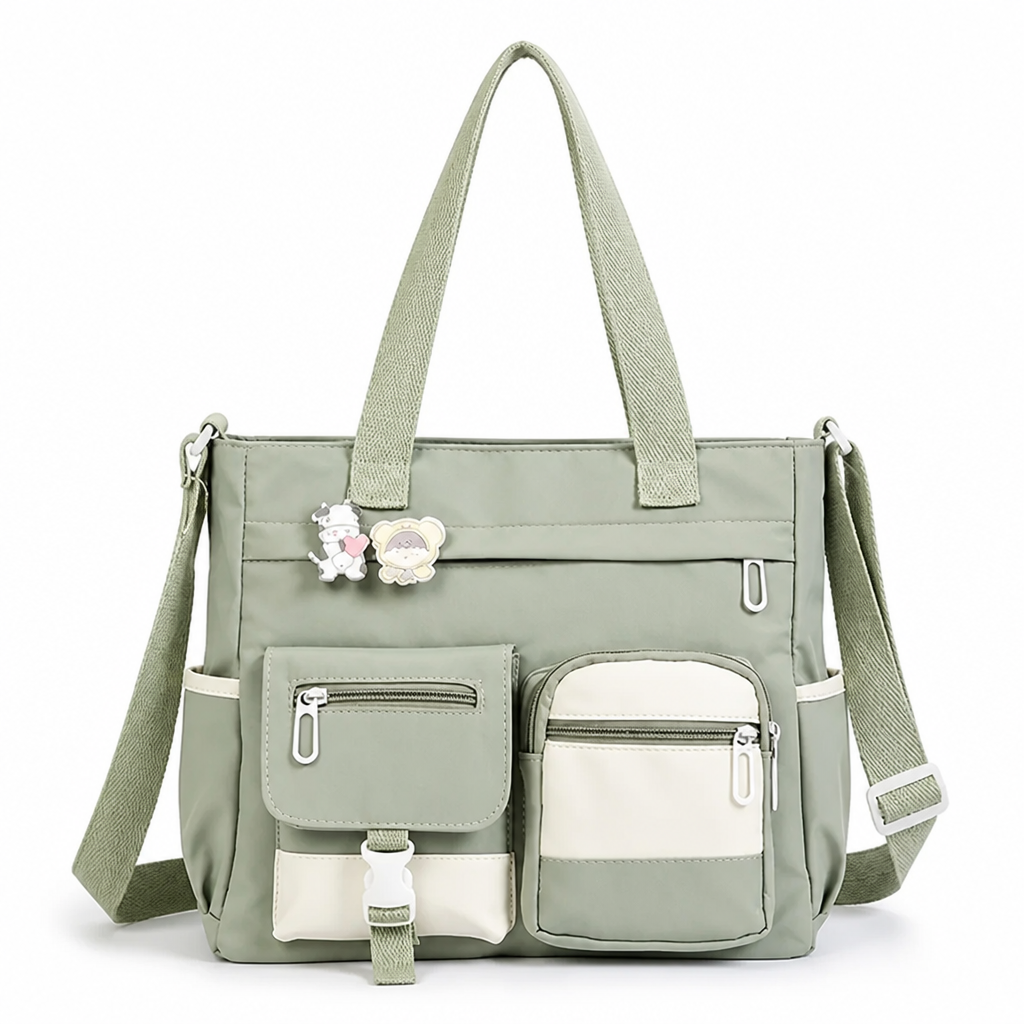 Carryne™ Vintage Multi-Pocket Tote Bag — Laptop-Ready Everyday Carry