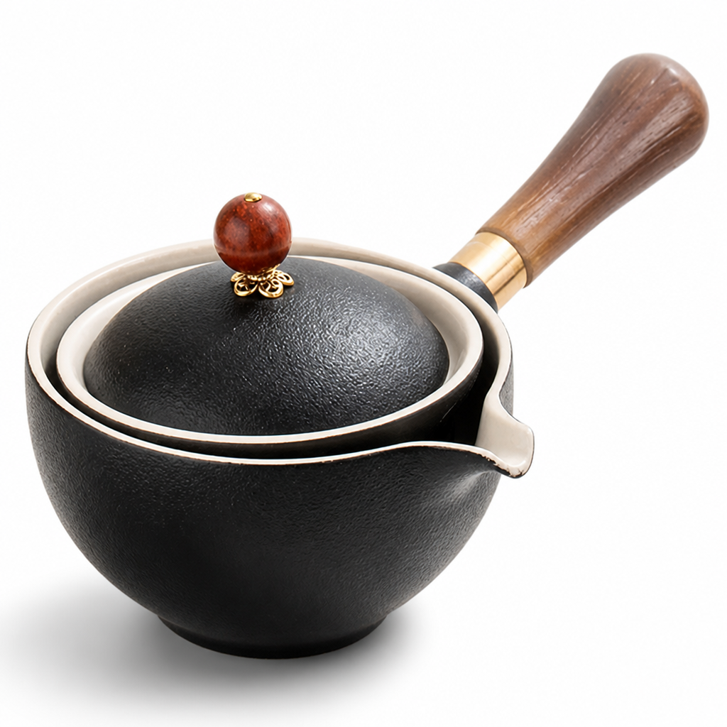 TeaSwirl™ 360° Rotating Teapot Set with Built-In Filter