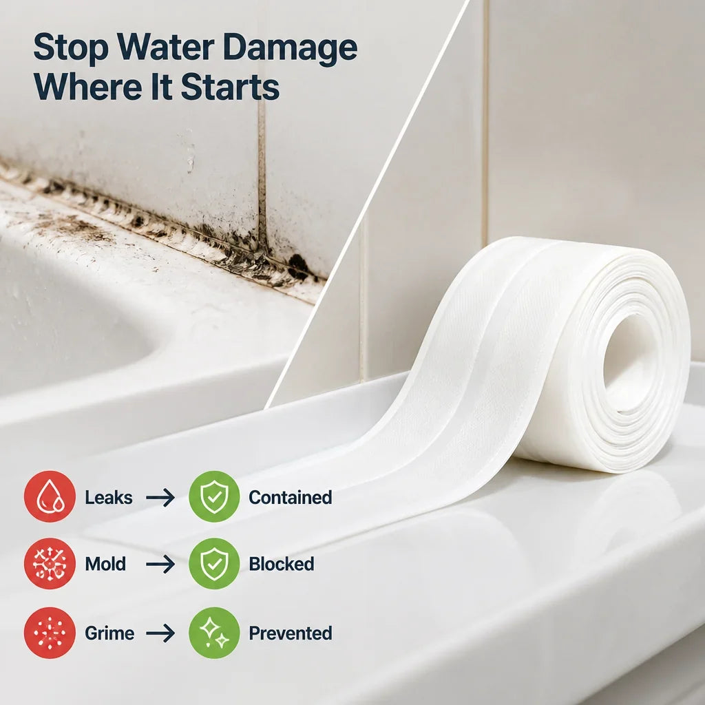 Caulkly™ Waterproof Self-Adhesive Caulk Tape