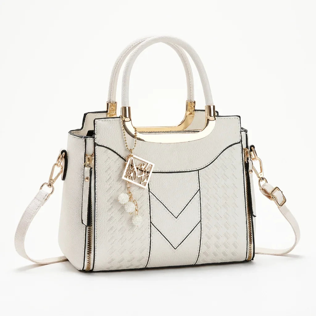 Marisol™ V-Stitch Top-Handle Satchel — Polished Everyday Organizer