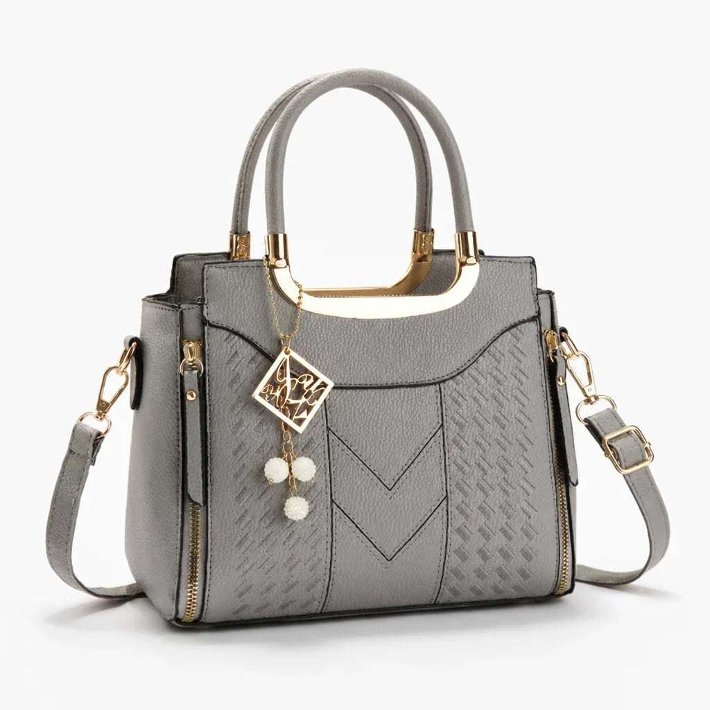 Marisol™ V-Stitch Top-Handle Satchel — Polished Everyday Organizer
