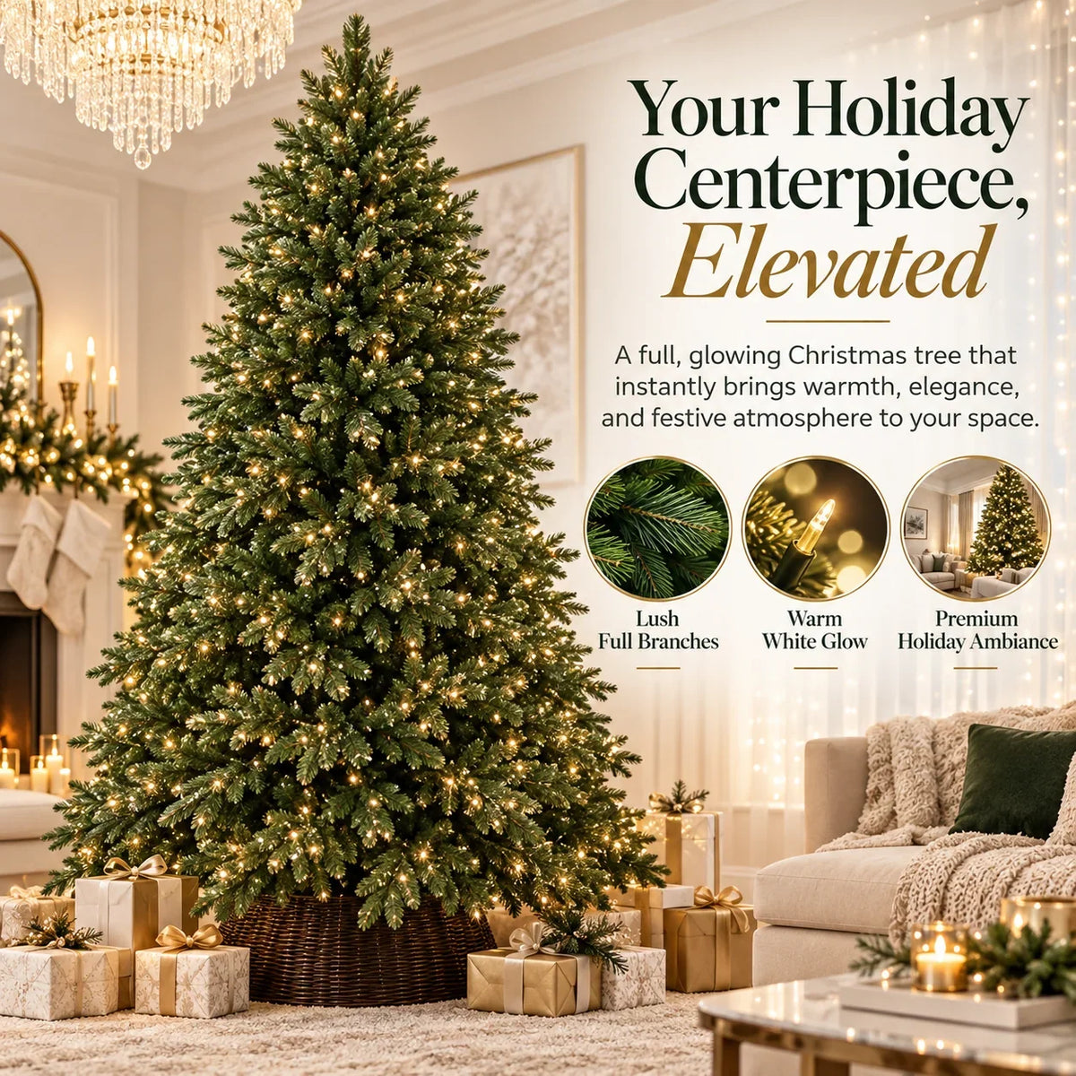 Yulewisp™ LED Christmas String Lights — Cozy Holiday Twinkle