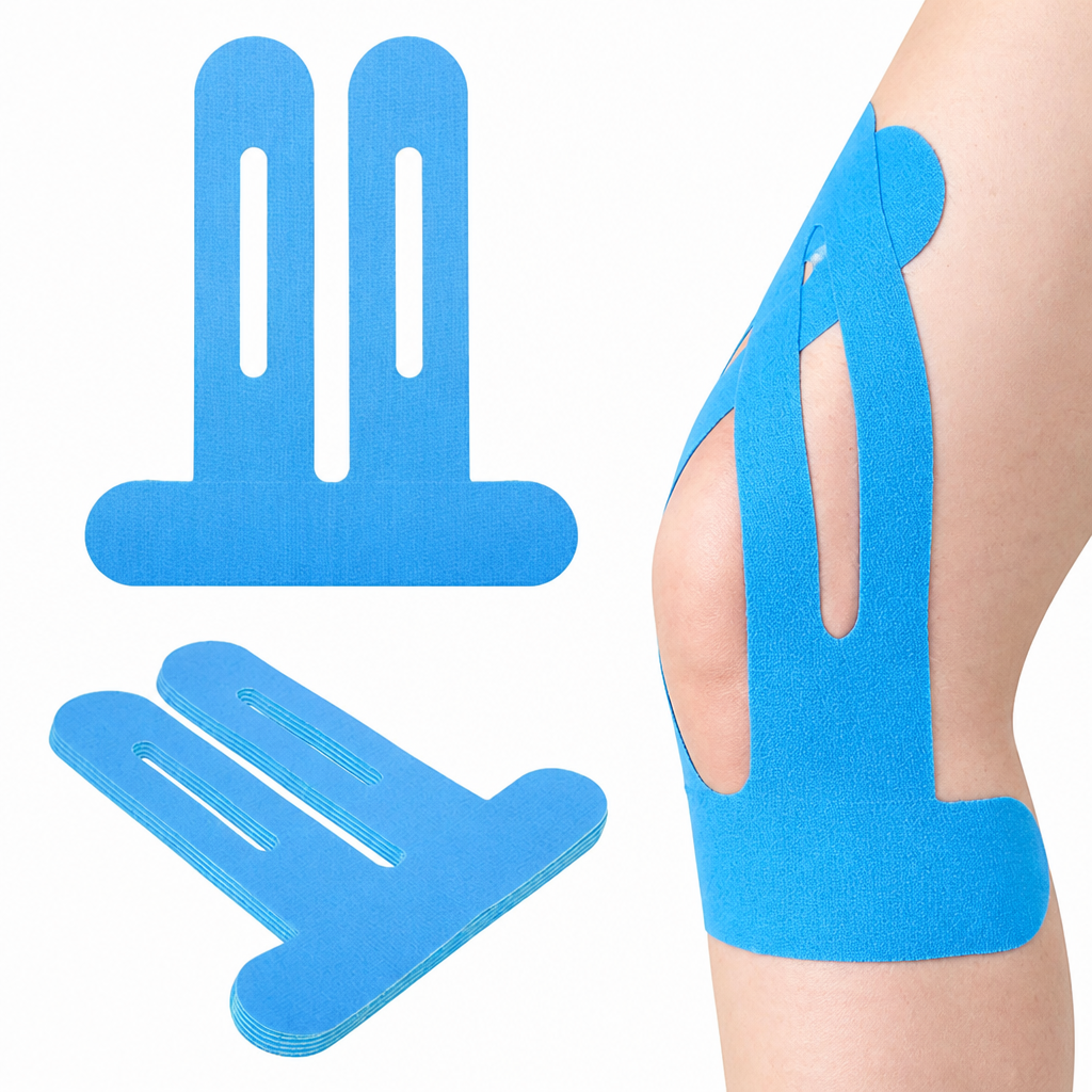 KneeWrap™ Pre-Cut Knee Kinesiology Tape — Stretchy Support Strips