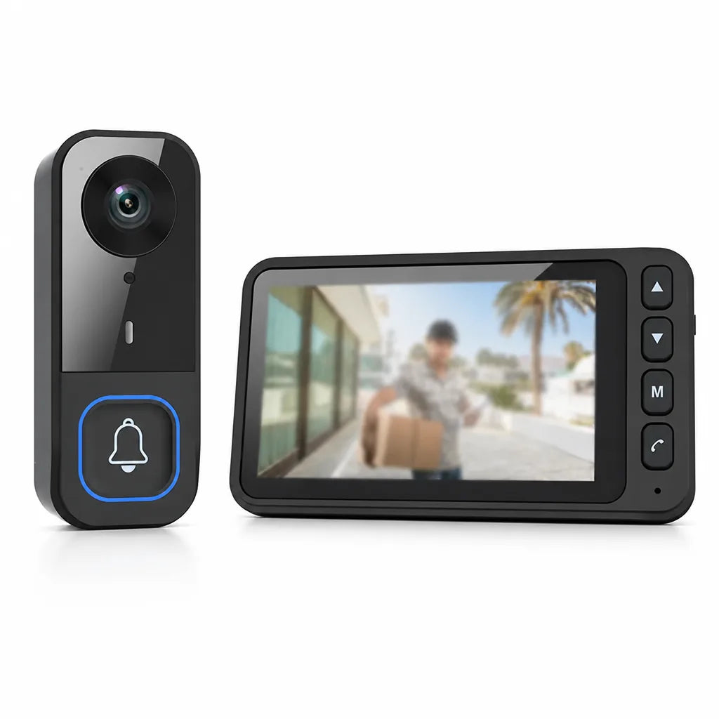 GateView™ Wireless 1080P Video Doorbell with 4.3" Monitor