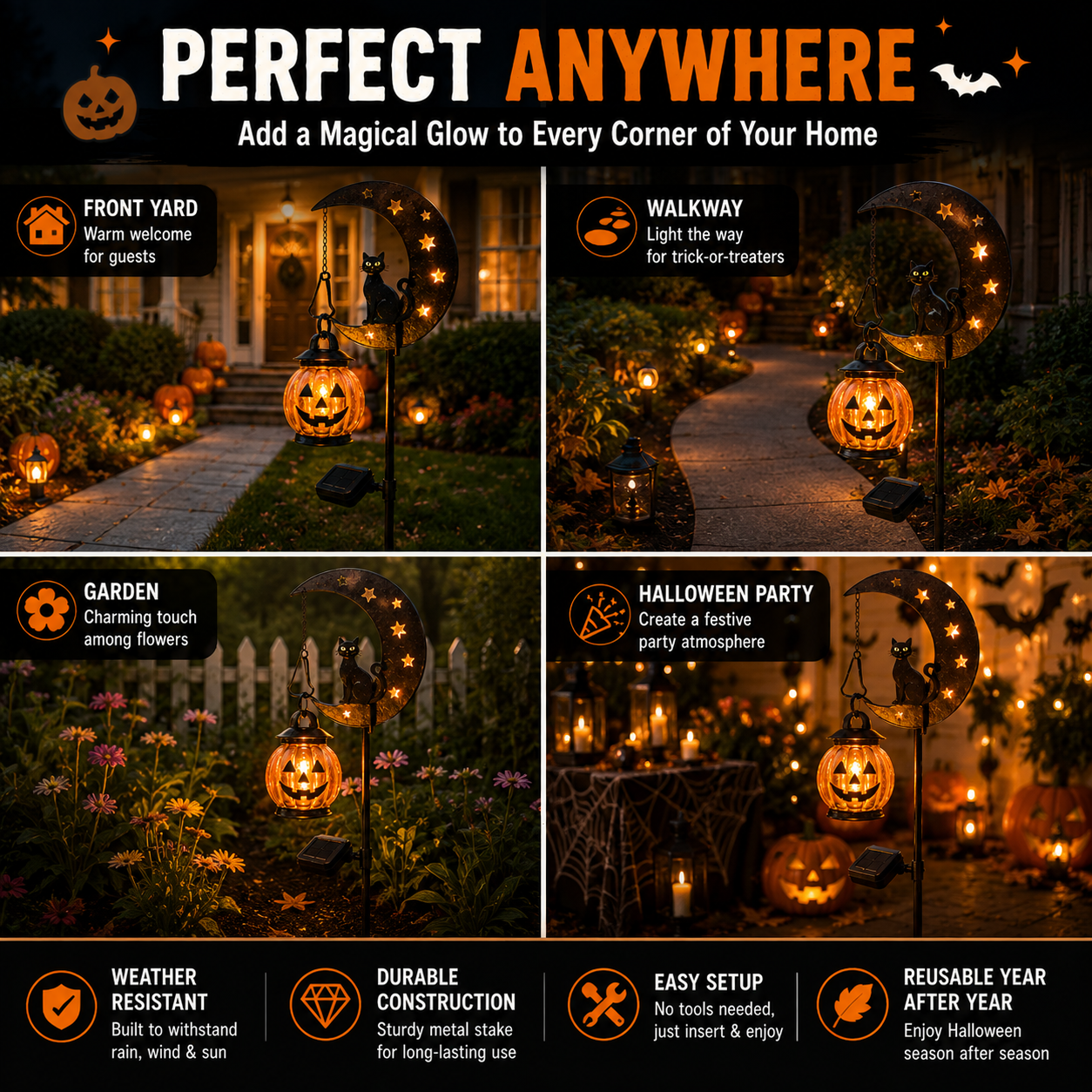 HarvestHalo™ Garden Stake Light — Ignite Your Yard with Warm, Magical Halloween Glow