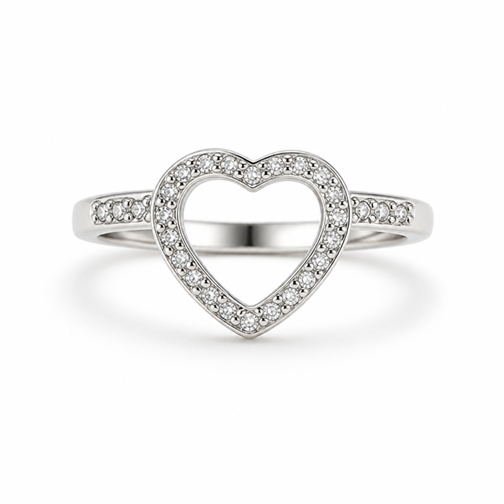 HeartCharm™ — Sparkling Heart Crystal Ring