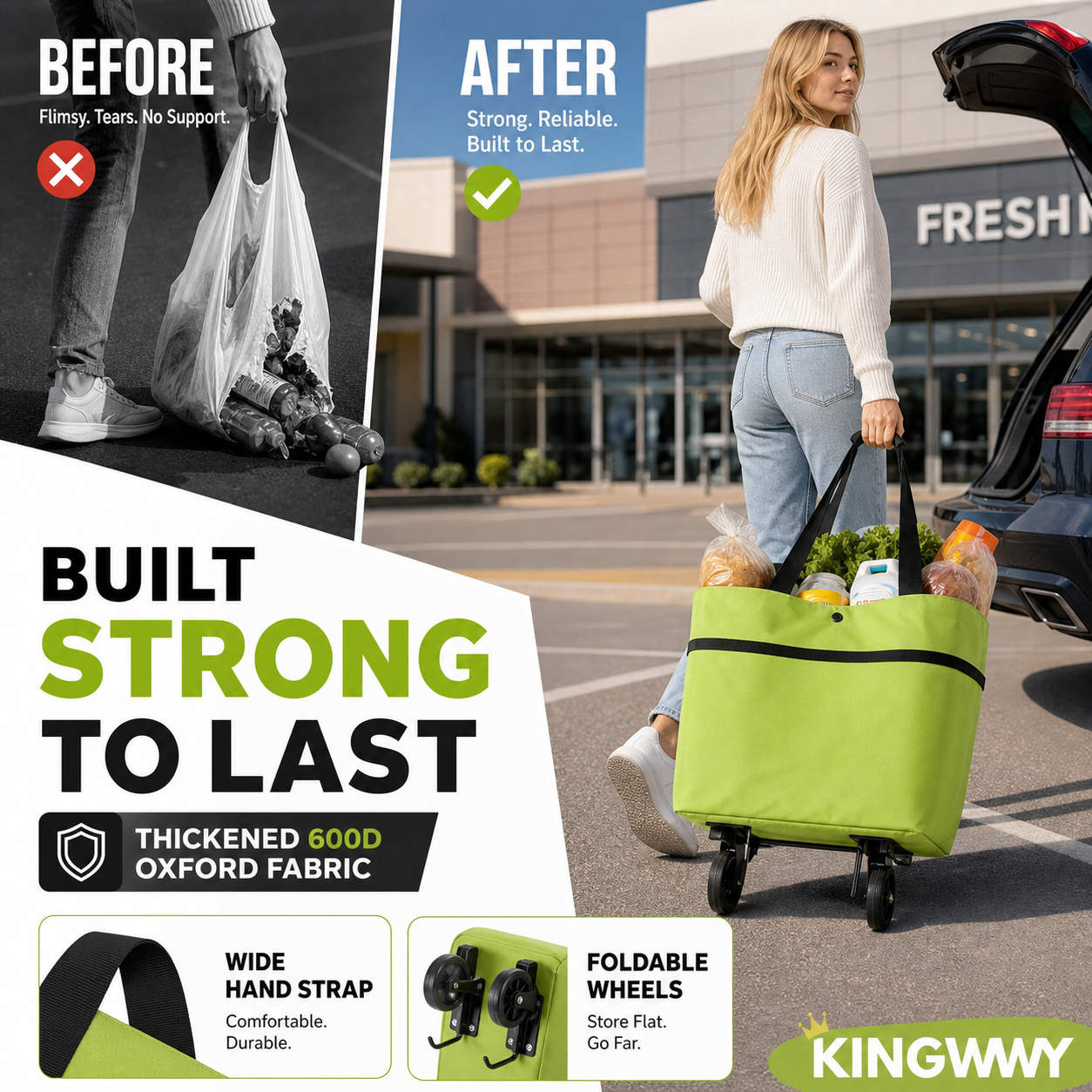 SwiftTote™ — Carry Everything Effortlessly, Glide Through Life Pain-Free