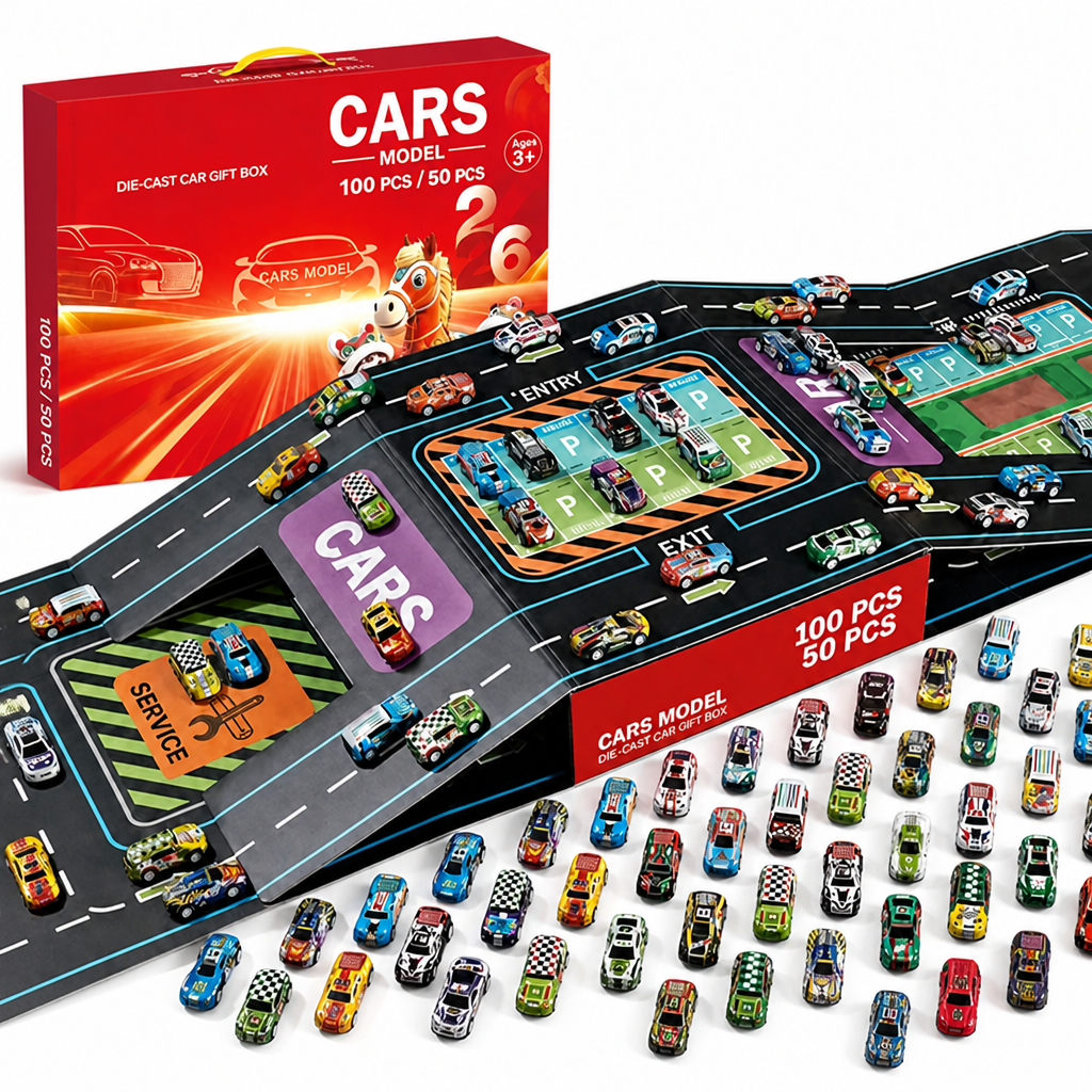 RaceHaven™ Pull-Back Car Garage Set
