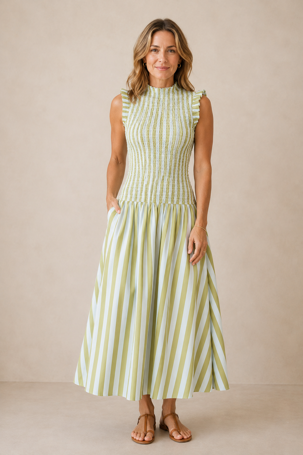 Luminelle™ Stripe Maxi Dress — Turn Heads Instantly with Flawless Comfort and Grace