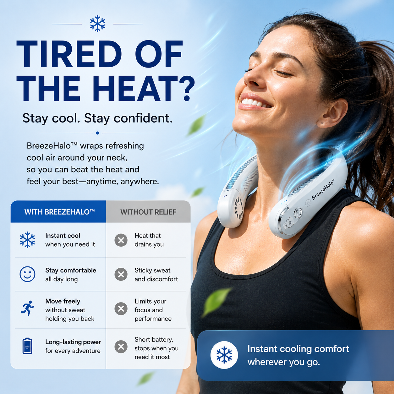 BreezeHalo™ — Cool Confidence That Moves with You All Day Long