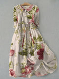 MARGARET | Womens Dress - Vintage Floral Lace-Up Wedding Guest Summer Dress