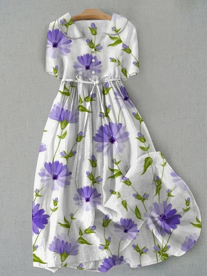 CAMILLE | Womens Dress - Vintage Floral Summer Elegance with Adjustable Fit