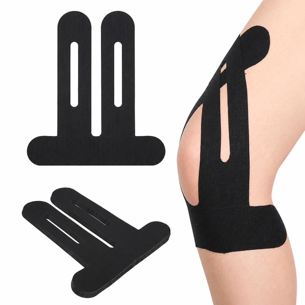 KneeWrap™ Pre-Cut Knee Kinesiology Tape — Stretchy Support Strips