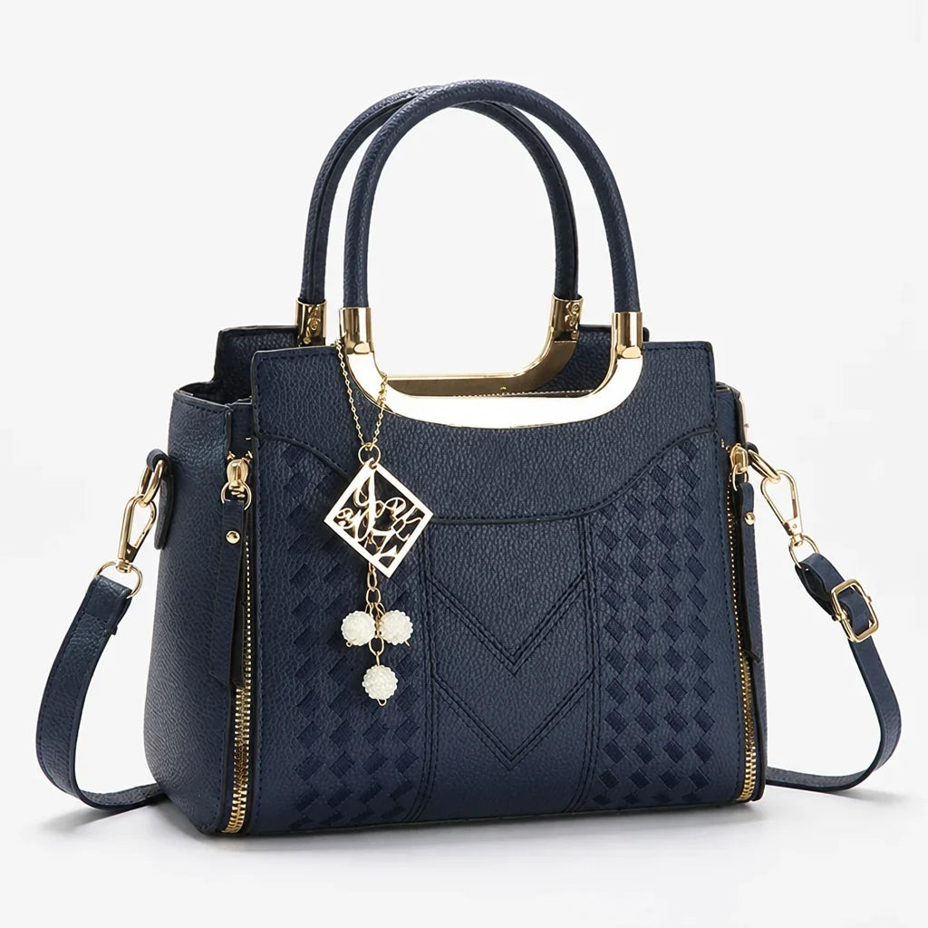 Marisol™ V-Stitch Top-Handle Satchel — Polished Everyday Organizer