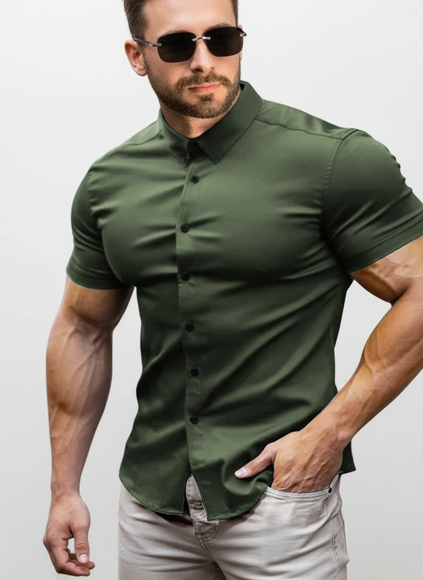 FlexFit™ - Men's Stretch Short-Sleeve Shirt
