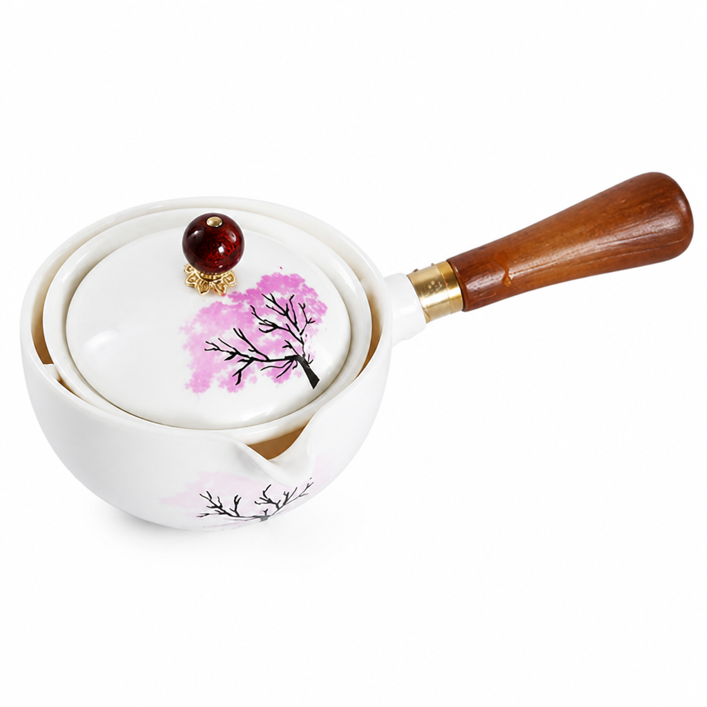 TeaSwirl™ 360° Rotating Teapot Set with Built-In Filter