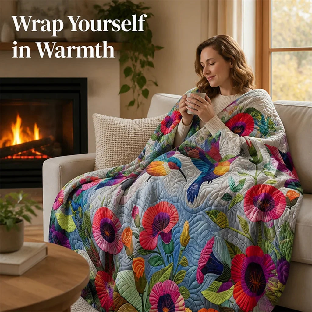 Petalwrap™ Floral Flannel Throw Blanket — Soft, Vibrant Cozy Layer