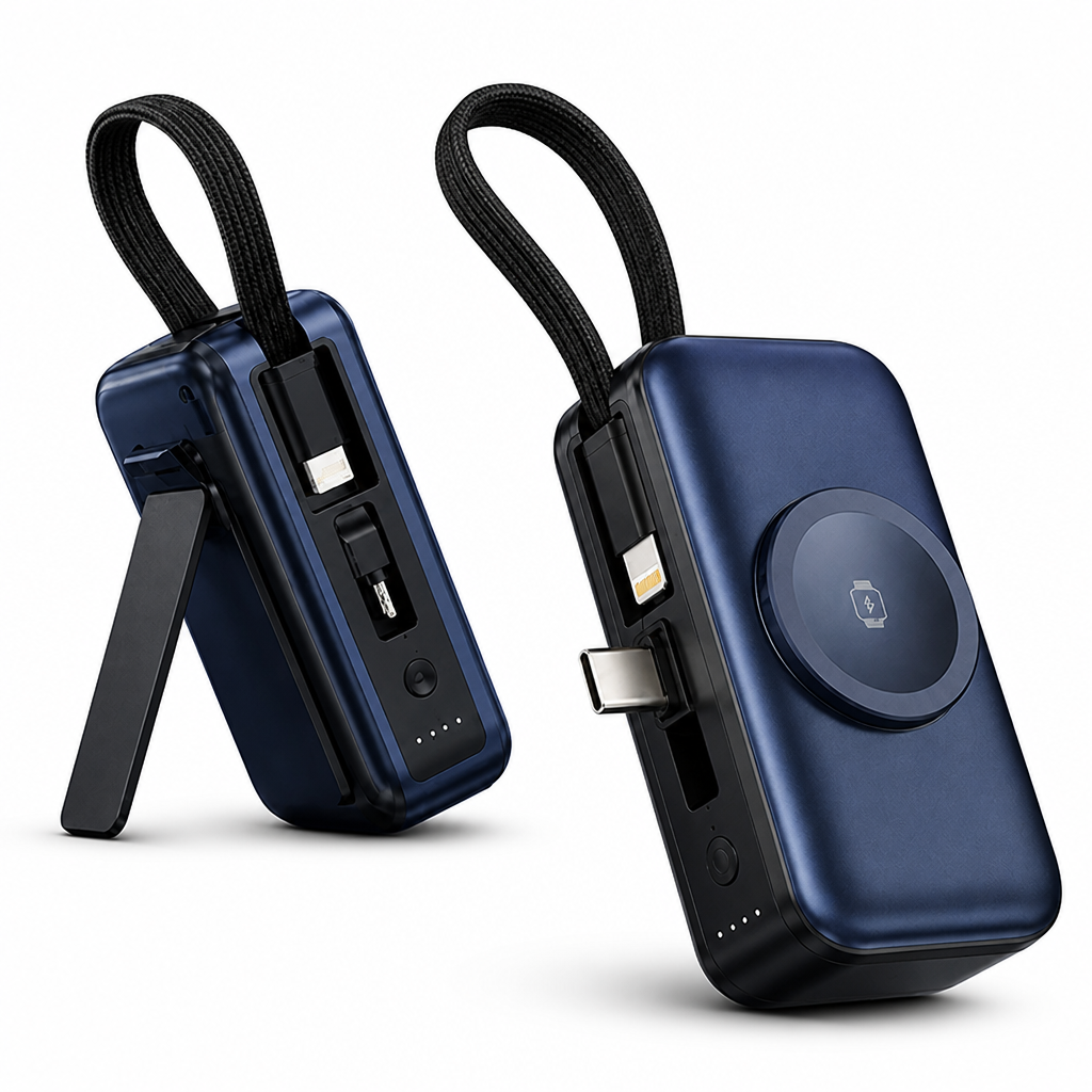 ChargeKnot™ 3-in-1 Mini Power Bank