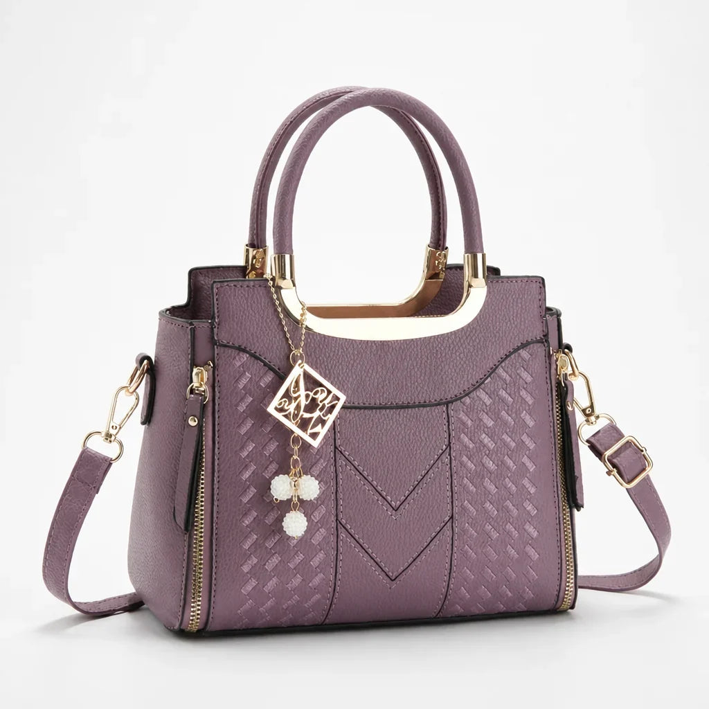 Marisol™ V-Stitch Top-Handle Satchel — Polished Everyday Organizer
