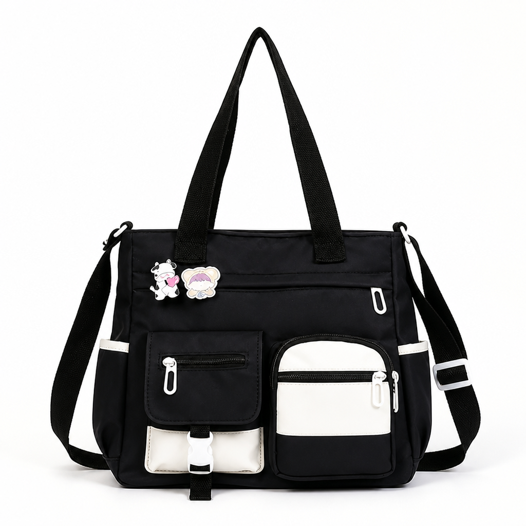 Carryne™ Vintage Multi-Pocket Tote Bag — Laptop-Ready Everyday Carry