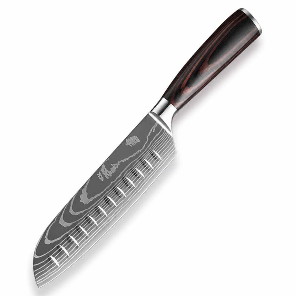 Kaizora™ 9-Piece Damascus-Pattern Knife Set — Sharp, Precise Slicing