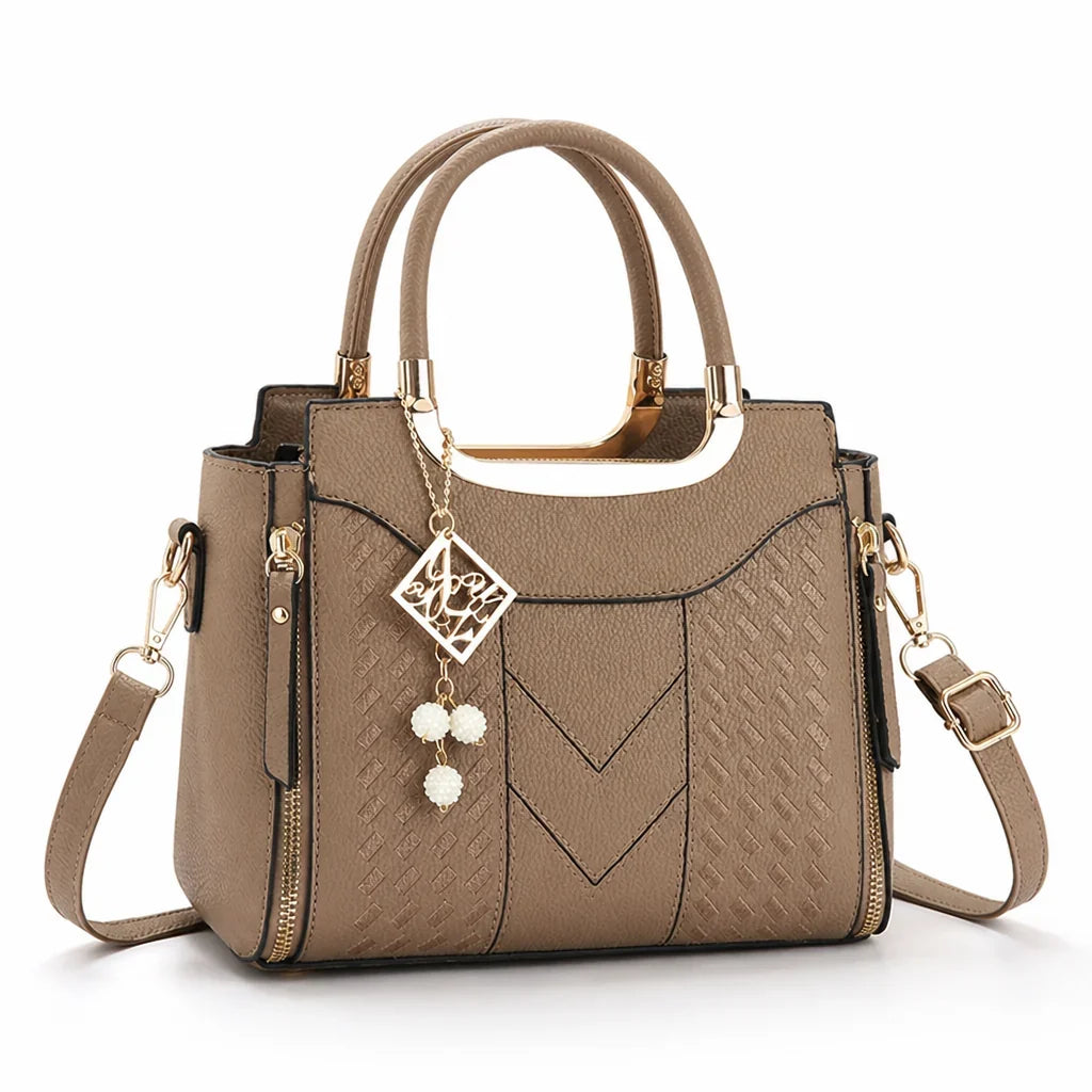 Marisol™ V-Stitch Top-Handle Satchel — Polished Everyday Organizer