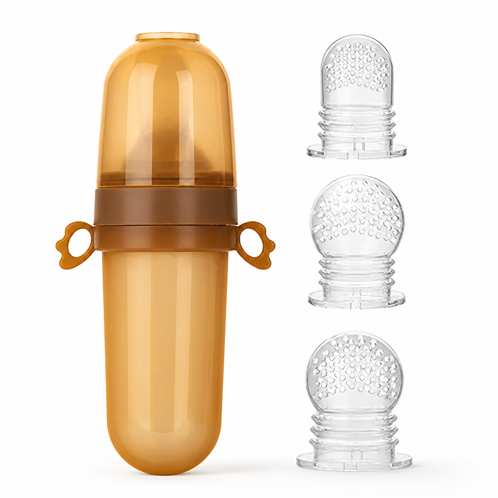 NibbleMate™ Baby Feeding Set — Spoon Feeder & Mesh Feeder Bags
