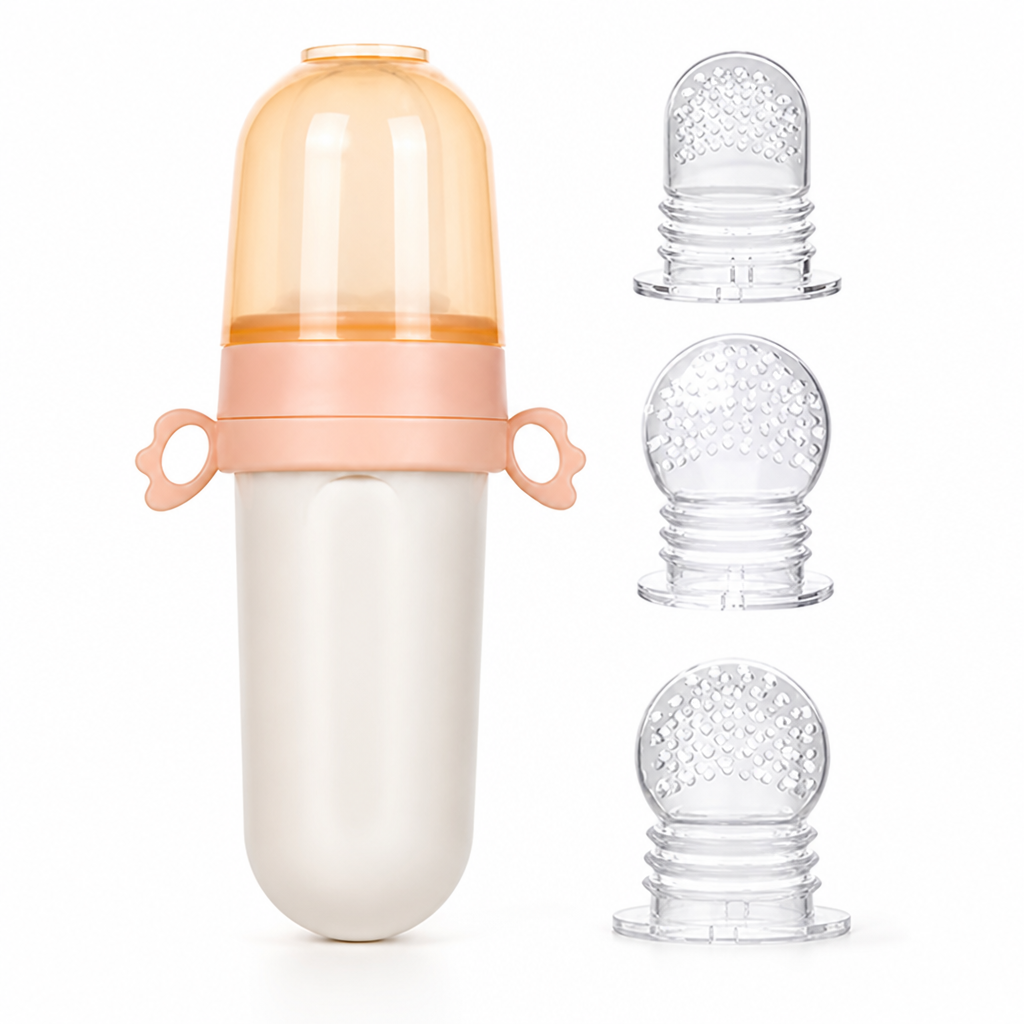 NibbleMate™ Baby Feeding Set — Spoon Feeder & Mesh Feeder Bags