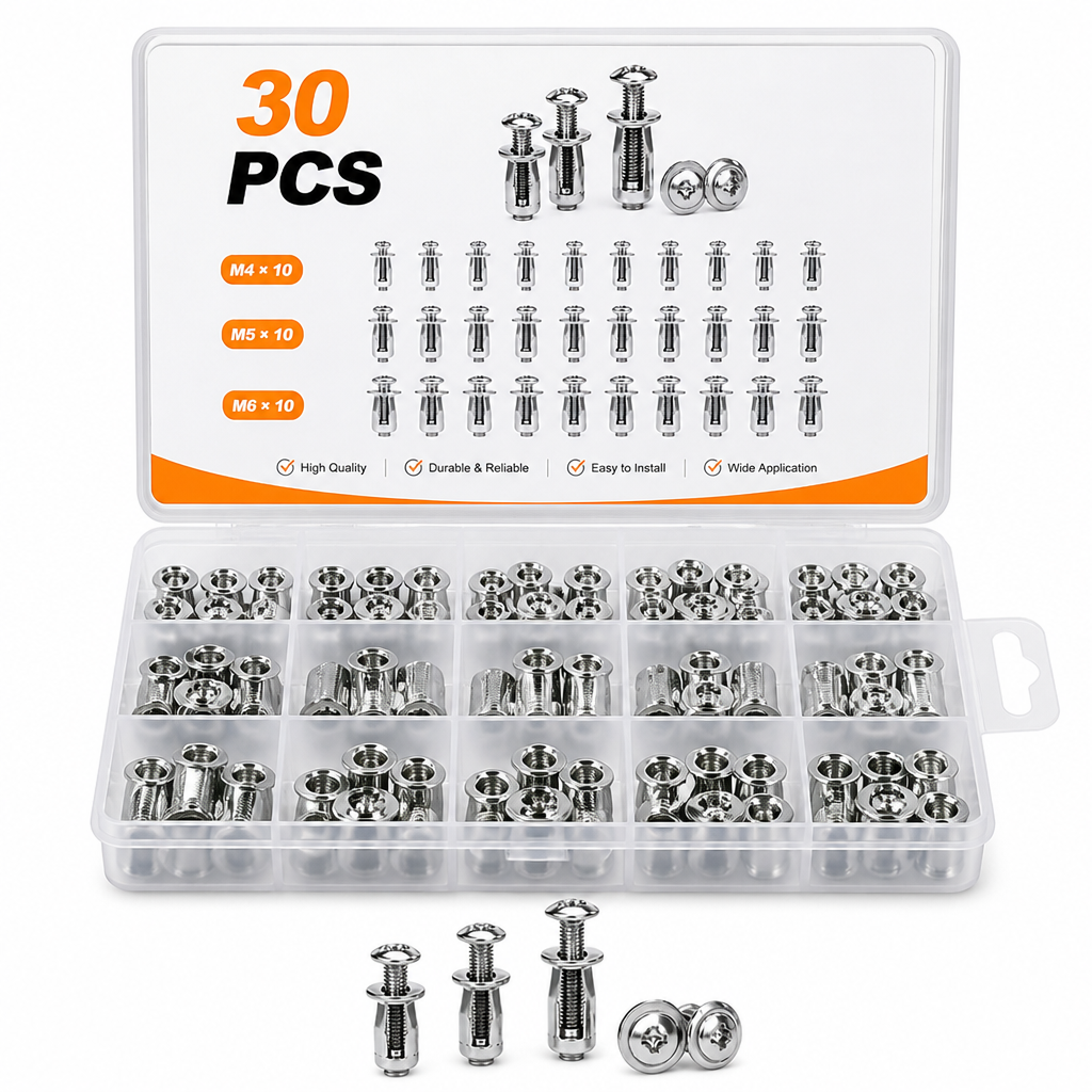 TitanGrip™ 30-Piece Rivet Nut Set — Secure Fastening, Built to Last